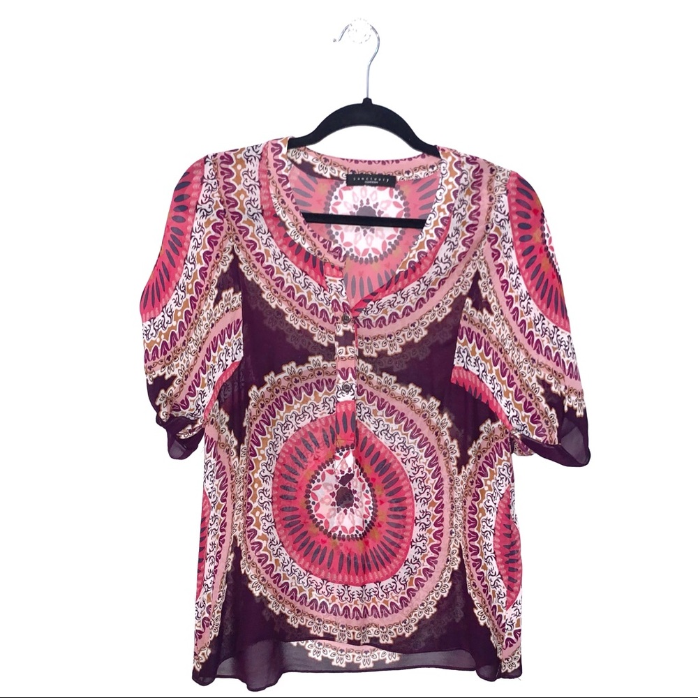 Sanctuary | Anthro Medallion Printed Blouse
